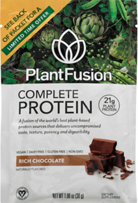 Plant Fusion Complete Protein Chocolate Single - 1.06 OZ - Image 2