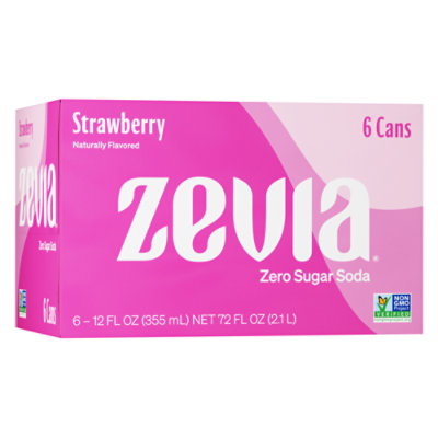 Zevia Zero Sugar Strawberry Soda - 6-12 Fl. Oz. - Image 1