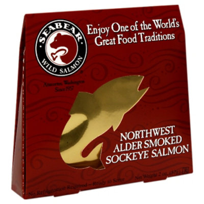 Seabear Sockeye Salmon Nw Alder Gift Box Shelf Stable - 2 OZ - Image 1
