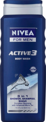 Nivea Men Hair Bwsh Active 3 - 16.9 FZ - Image 2