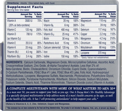 One A Day Mens 50 Plus Multivitamin - 65 CT - Image 3