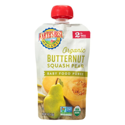 Earths Best Organic Butternut Squash/pear 2nds Baby Food - 4 OZ