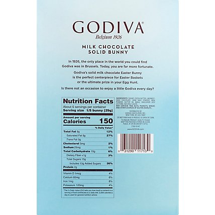 Godiva Solid Milk Choc Bunny - 5 OZ - Image 6