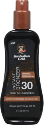 Australian Gold SPF 30 Instant Bronzer Gel Sunscreen  - 8 Oz - Image 2