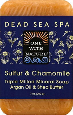 One with Nature Soap Dead Sea Spa Sulfur & Chamomile Triple Milled Mineral - 7 Oz - Image 2