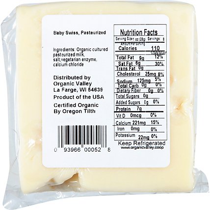 Organic Valley Baby Swiss Cheese - 8 OZ - Image 6