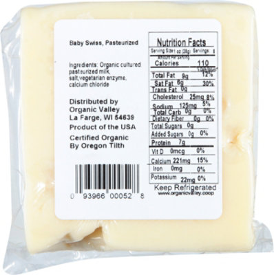 Organic Valley Baby Swiss Cheese - 8 OZ - Image 6