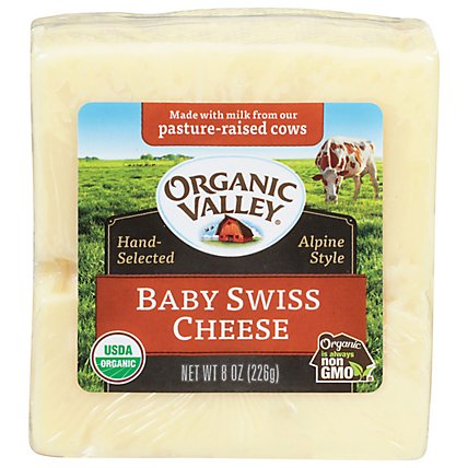 Organic Valley Baby Swiss Cheese - 8 OZ - Image 1
