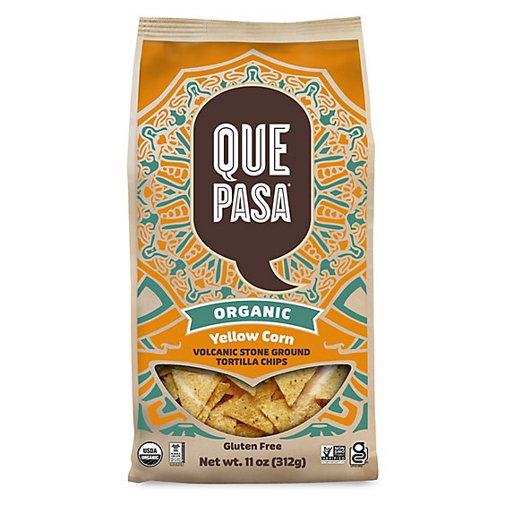 Que Pasa Organic Yellow Corn Tortilla Chips - 11 Oz