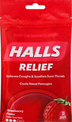 Halls Strawberry Cough Drops - 30 CT - Image 2