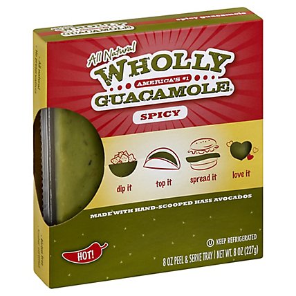 Wholly Guacamole Spicy Tray - 8 OZ - Image 1