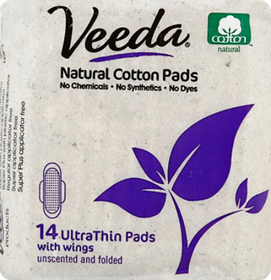 Veeda Ultra Thin Pads W Wings - 14 CT - Image 2