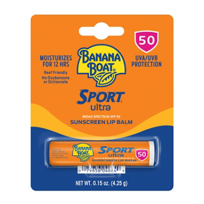 Banana Boat Ultra Sport Sunscreen Lip Balm Broad Spectrum SPF 50 - 0.15 Oz - Image 1