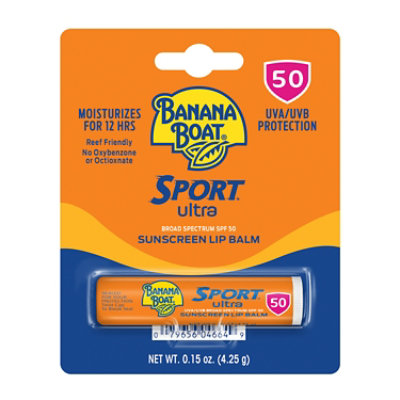 Banana Boat Ultra Sport Sunscreen Lip Balm Broad Spectrum SPF 50 - 0.15 Oz - Image 2