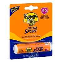 Banana Boat Ultra Sport Sunscreen Lip Balm Broad Spectrum SPF 50 - 0.15 Oz - Image 1