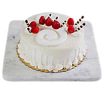 Raspberry 2 Layer White Truffle Cake - 8 in. - Made Right Here Always Fresh