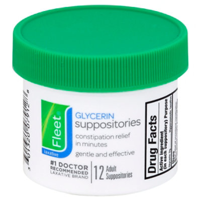 Fleet Adult Suppository - 12 CT - Image 1