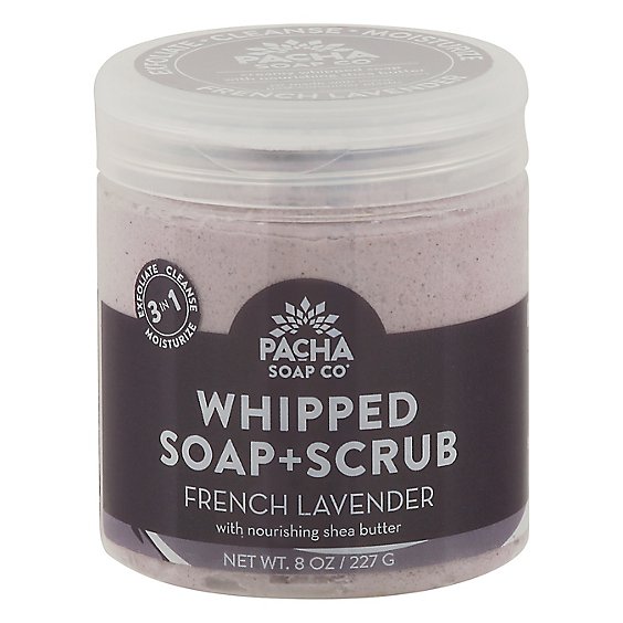 Pacha Whipped Soap & Scrub French Lavender - 8 OZ