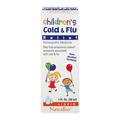 NatraBio Childrens Cold & Flu Relief Liquid - 1 Fl. Oz. - Image 3