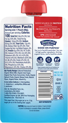 Stonyfield Pear Spinach Mango Whole Milk Pouch - 3.5 OZ - Image 5