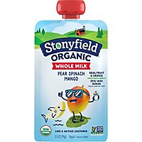 Stonyfield Pear Spinach Mango Whole Milk Pouch - 3.5 OZ - Image 2