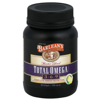 Barleans Total Omega Supplement Softgel Lemonade Flavor - 90 Count - Image 1