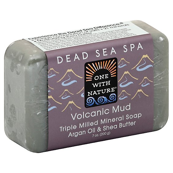 One with Nature Soap Dead Sea Spa Volcanic Mud Triple Milled Mineral - 7 Oz