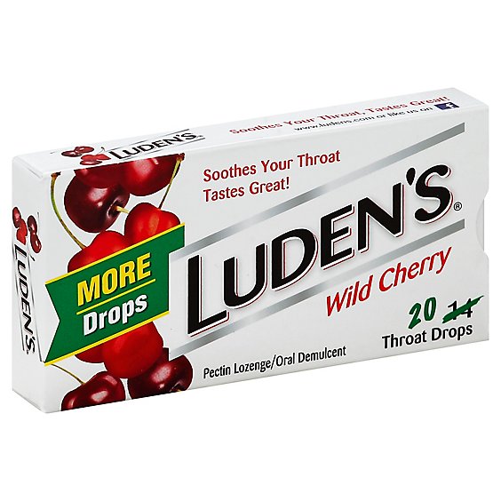 Ludens Drops Throat Cherry Wild - 20 CT