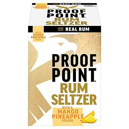 Proof Point Rum Seltzer Wih Mango Pineapple 5% ABV Cans - 4-12 Fl. Oz. - Image 3