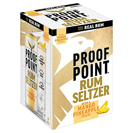 Proof Point Rum Seltzer Wih Mango Pineapple 5% ABV Cans - 4-12 Fl. Oz. - Image 2