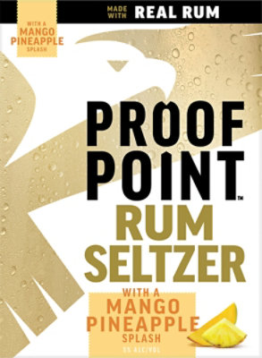 Proof Point Rum Seltzer Wih Mango Pineapple 5% ABV Cans - 4-12 Fl. Oz. - Image 2