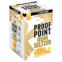 Proof Point Rum Seltzer Wih Mango Pineapple 5% ABV Cans - 4-12 Fl. Oz. - Image 1