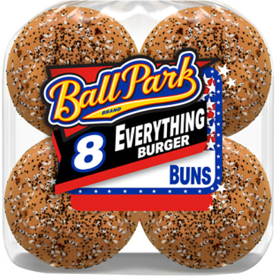 Ball Park Pre-Sliced Everything Seasoned Hamburger Buns - 16 Oz - Image 1