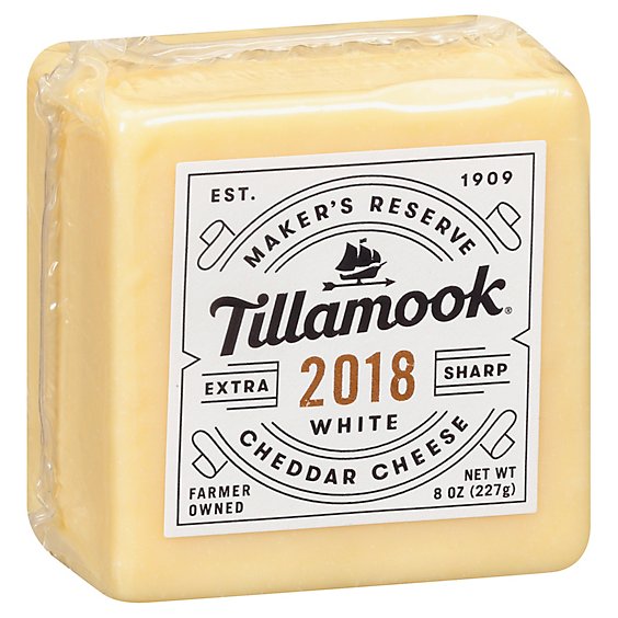 Tillamook Makers Reserve 2018 Extra Sharp White Cheddar - 8 OZ