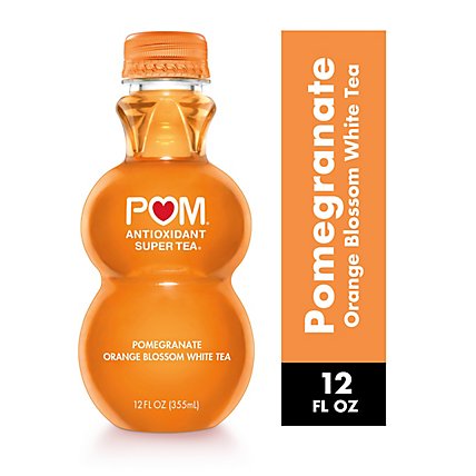 POM Super Tea Pomegranate Orange Blossom White Tea - 12 Oz - Image 2