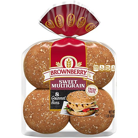 Brownberry Sweet Multigrain Hamburger Buns - 8 CT