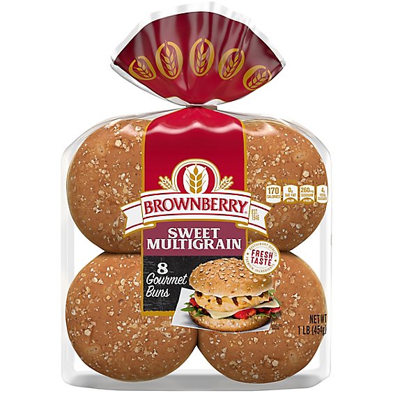 Brownberry Sweet Multigrain Gourmet Hamburger Buns - 16 Oz