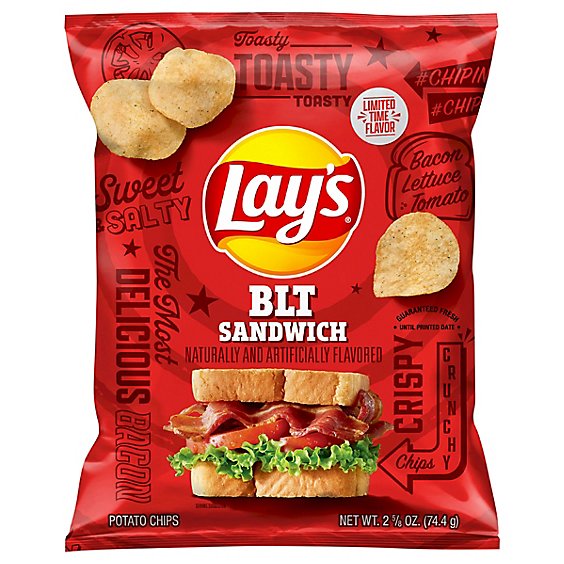 Lays Potato Chips Summer Blt Flavored - 2.625 OZ