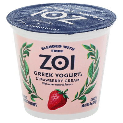 Zoi Greek Strawberry Cream Yogurt - 6 OZ - Image 3