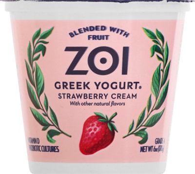 Zoi Greek Strawberry Cream Yogurt - 6 OZ - Image 2