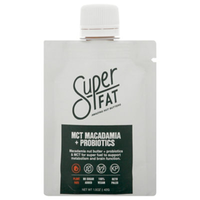 SuperFat Nut Butter MCT Macadamia + Probiotics - 1.5 Oz