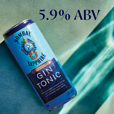 Bombay Ready to Drink Gin and Tonic Can - 4-250 Ml - Image 3