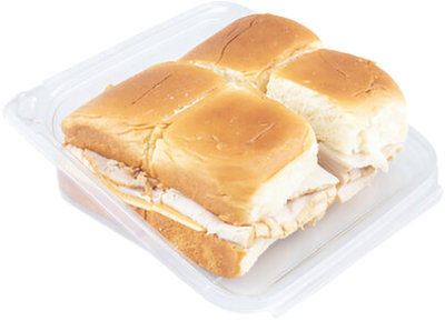 ReadyMeals Smoked Turkey & Cheese Sliders 4 Count - Each - Image 1