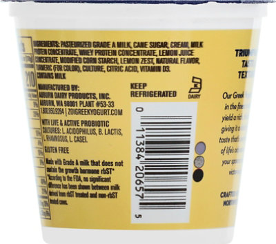 Zoi Greek Lemon Cream Yogurt - 6 OZ - Image 6