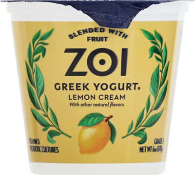 Zoi Greek Lemon Cream Yogurt - 6 OZ - Image 2