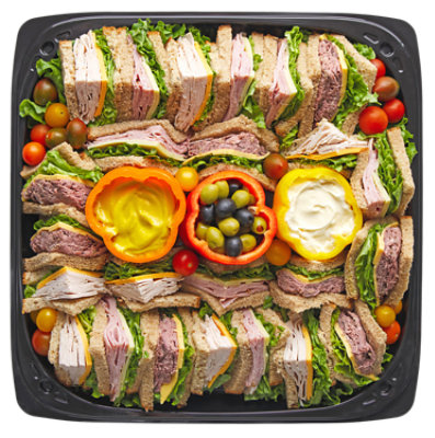 Deli Finger Sandwiches 16 Inch Tray Serves 12-16 - Each