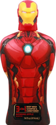 GBG Beauty Marvel Body Wash 3in1 Avenging Apple Iron Man - 14 Fl. Oz. - Image 2