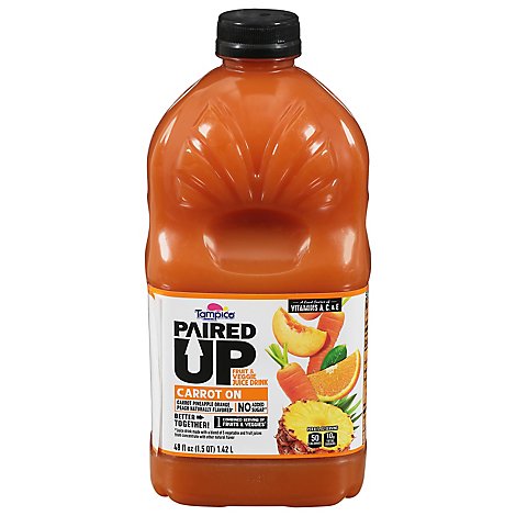Tampico Paired Up Carrot On Carrot Pineapple Orange Peach Juice Drink - 48 FZ