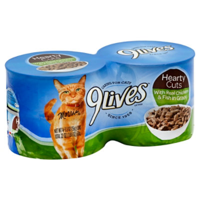 9Lives Hearty Cuts Chicken Fish In Gravy - 4-5.5 OZ - Image 1