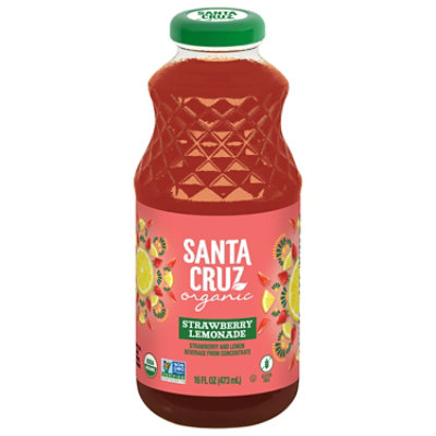 Santa Cruz Organic Strawberry Lemonade Bottle - 16 Oz - Image 1